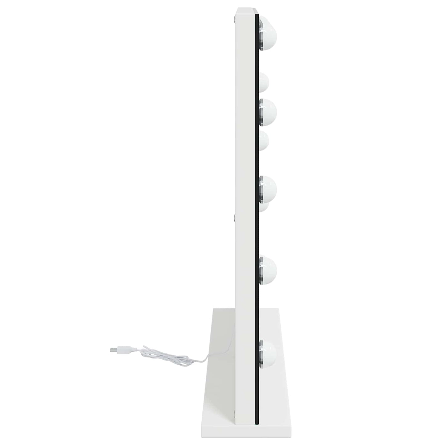 vidaXL LED Vanity Mirror White 58 x 10 x 47 cm Glass and Steel
