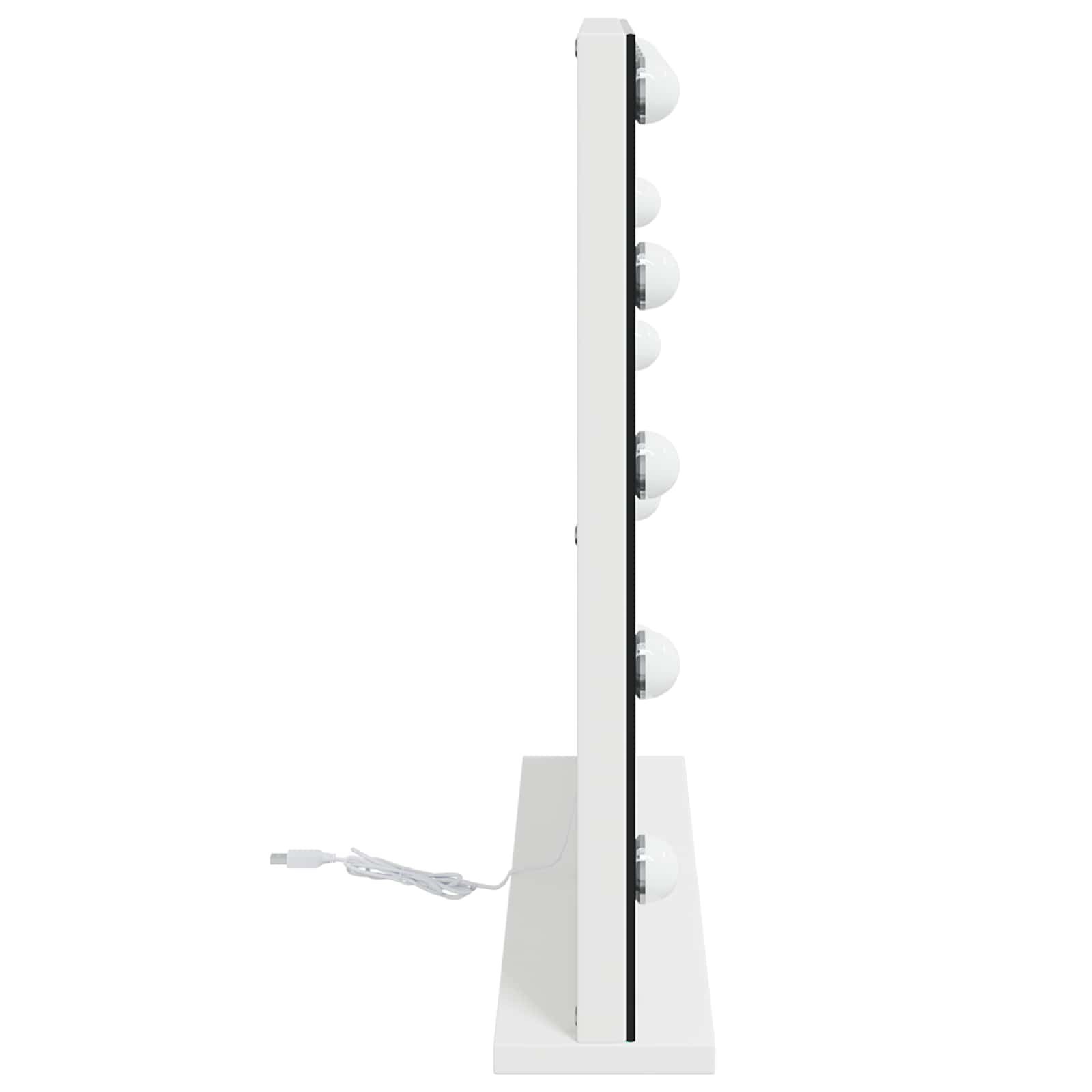 vidaXL LED Vanity Mirror White 58 x 10 x 47 cm Glass and Steel