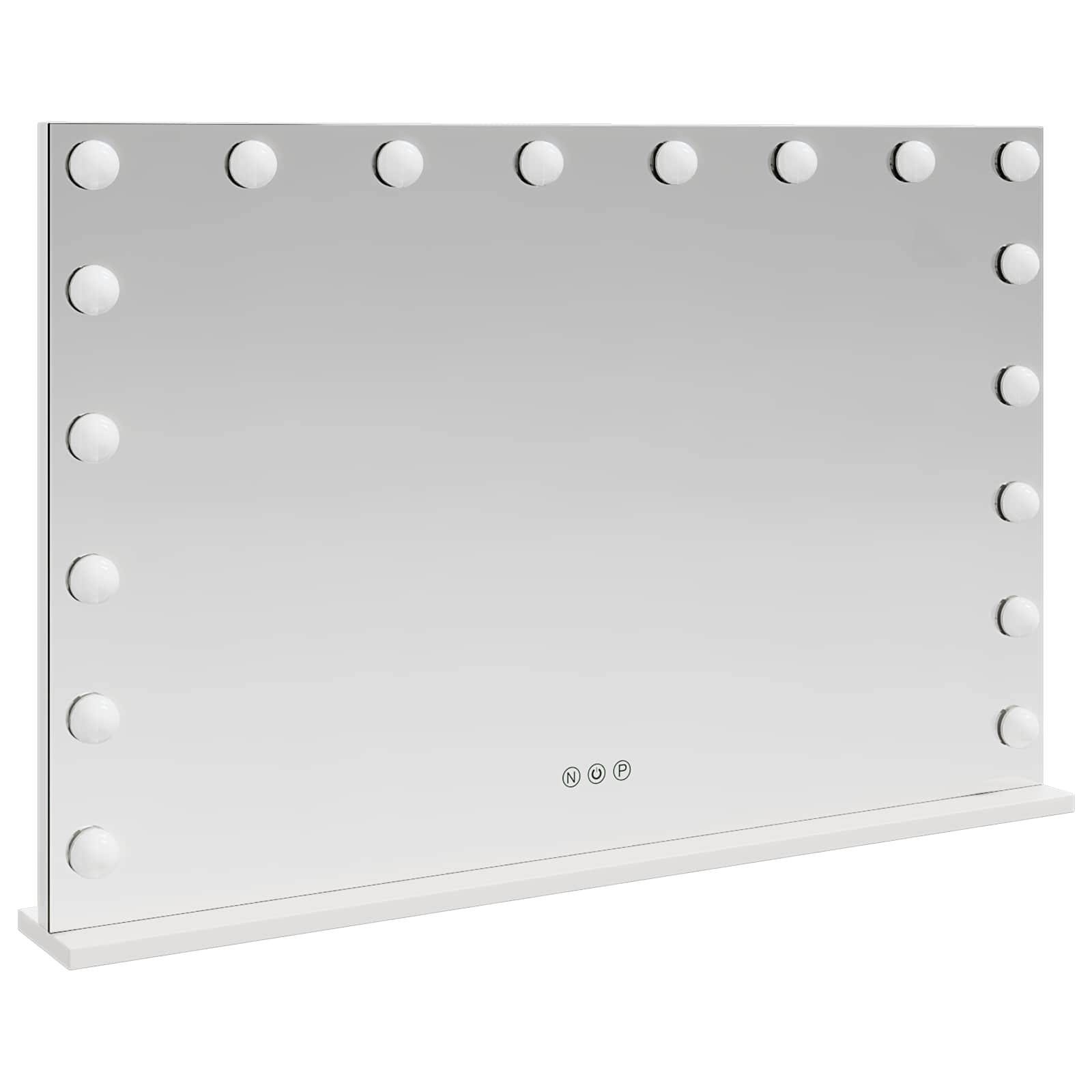 vidaXL LED Vanity Mirror White 80 x 10 x 52.5 cm Glass and Steel