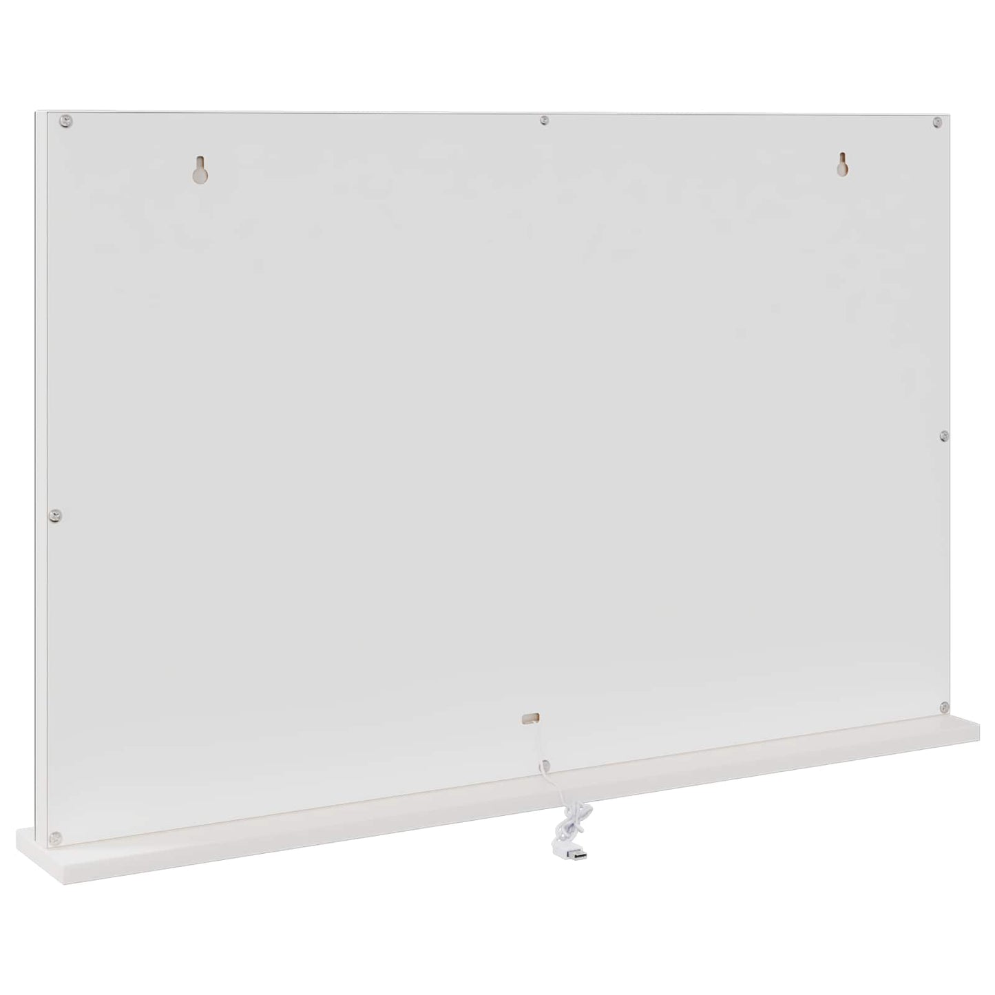 vidaXL LED Vanity Mirror White 80 x 10 x 52.5 cm Glass and Steel