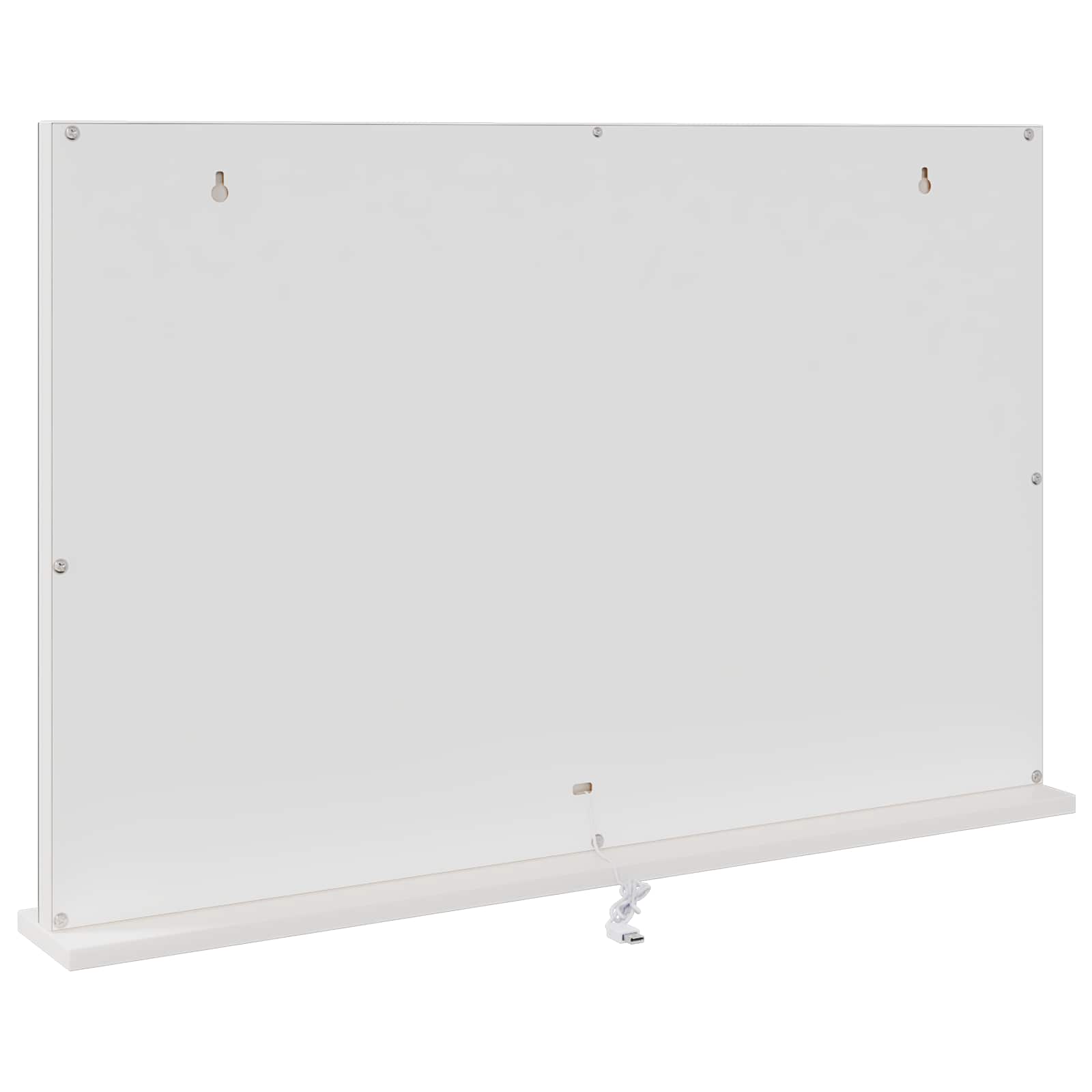 vidaXL LED Vanity Mirror White 80 x 10 x 52.5 cm Glass and Steel