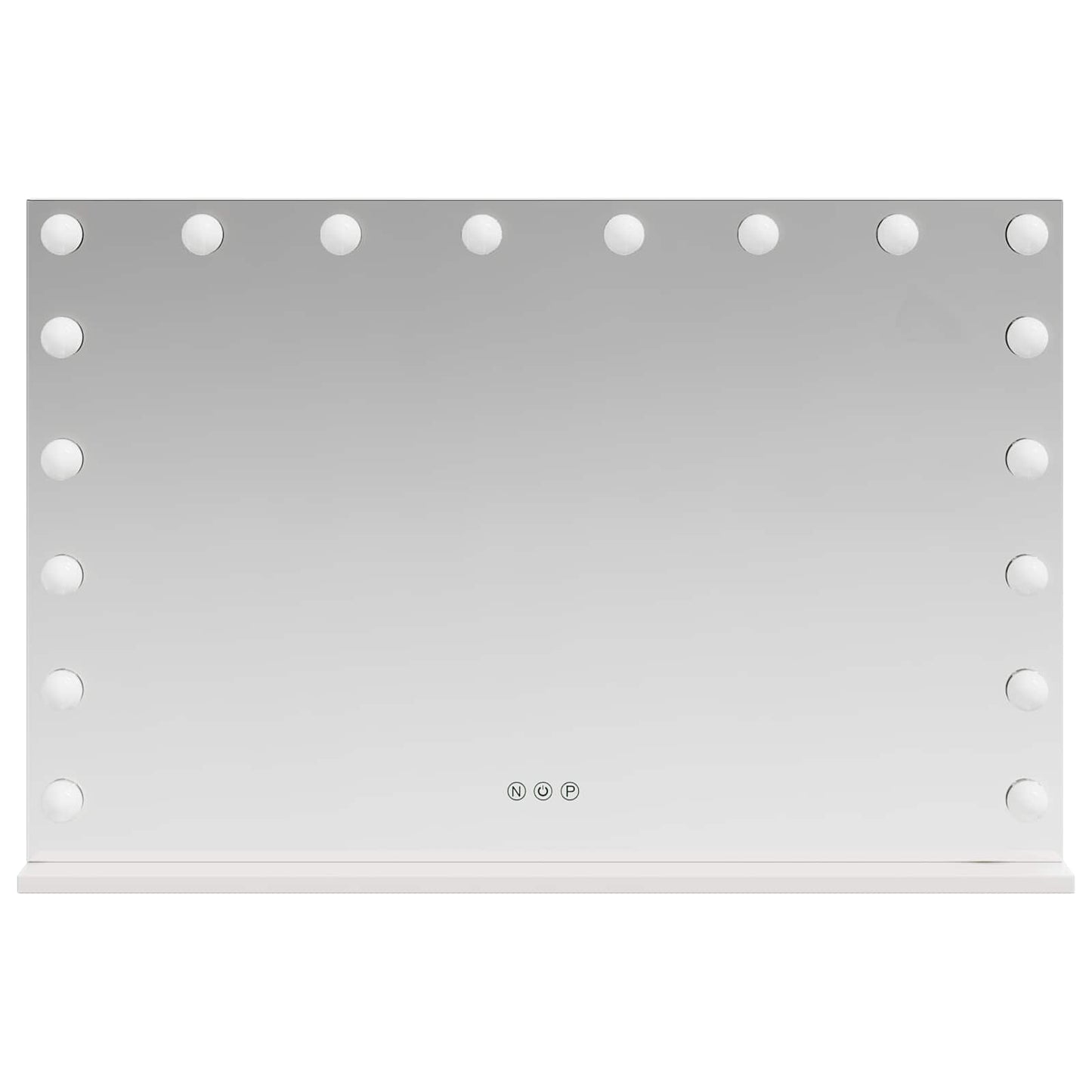 vidaXL LED Vanity Mirror White 80 x 10 x 52.5 cm Glass and Steel