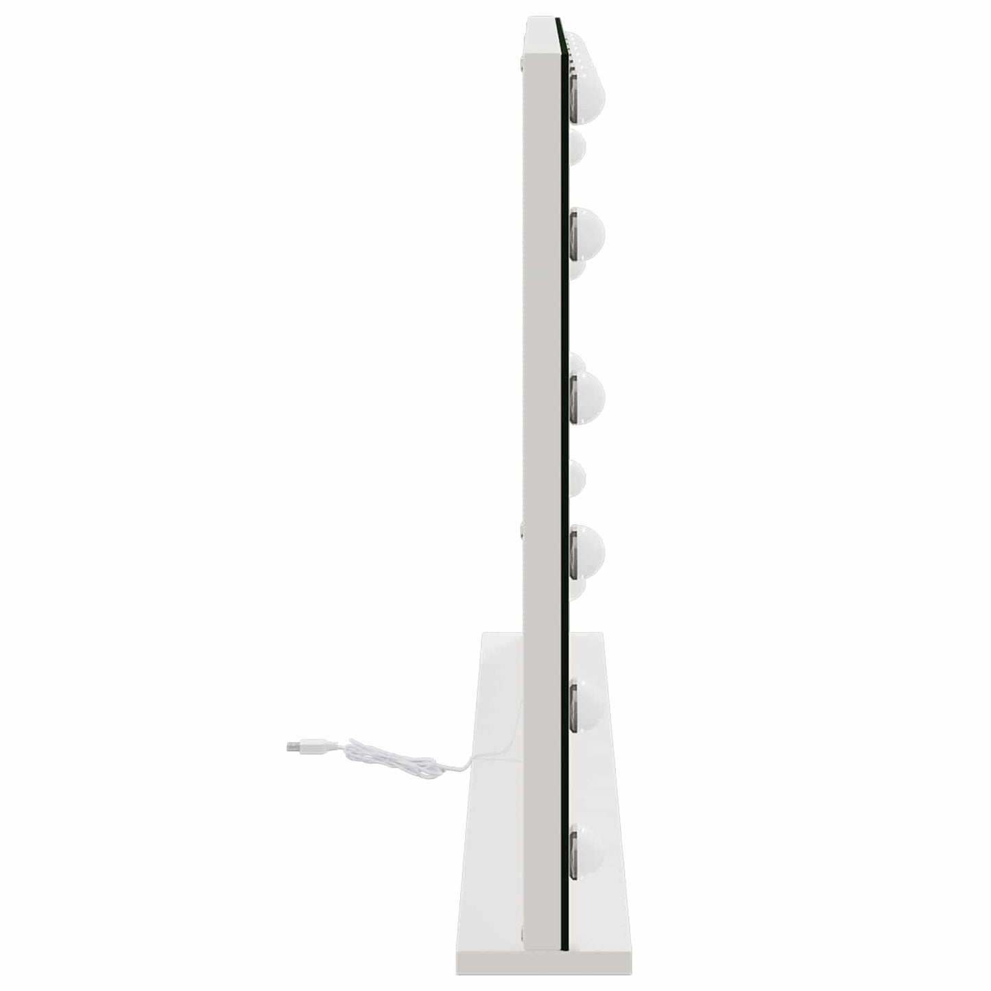 vidaXL LED Vanity Mirror White 80 x 10 x 52.5 cm Glass and Steel