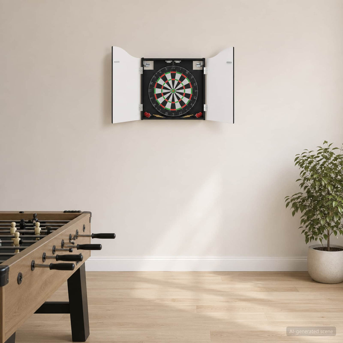 vidaXL Dartboard Cabinet Black 56 x 12 x 63 cm Engineered Wood