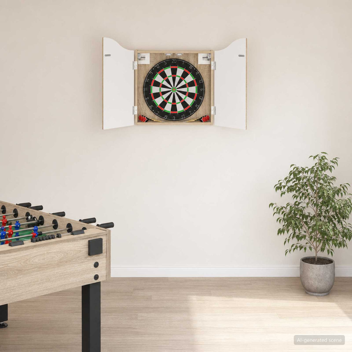 vidaXL Dartboard Cabinet Sonoma Oak 56 x 12 x 63 cm Engineered Wood - Brown