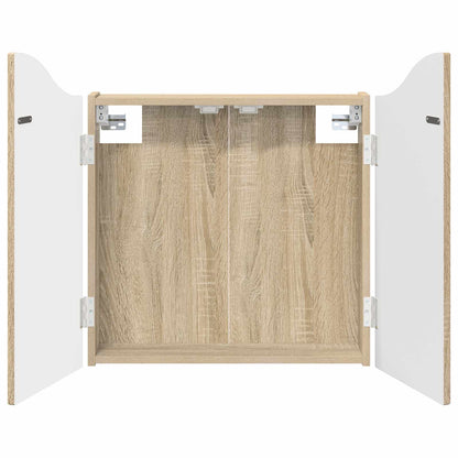 vidaXL Dartboard Cabinet Sonoma Oak 56 x 12 x 63 cm Engineered Wood - Brown