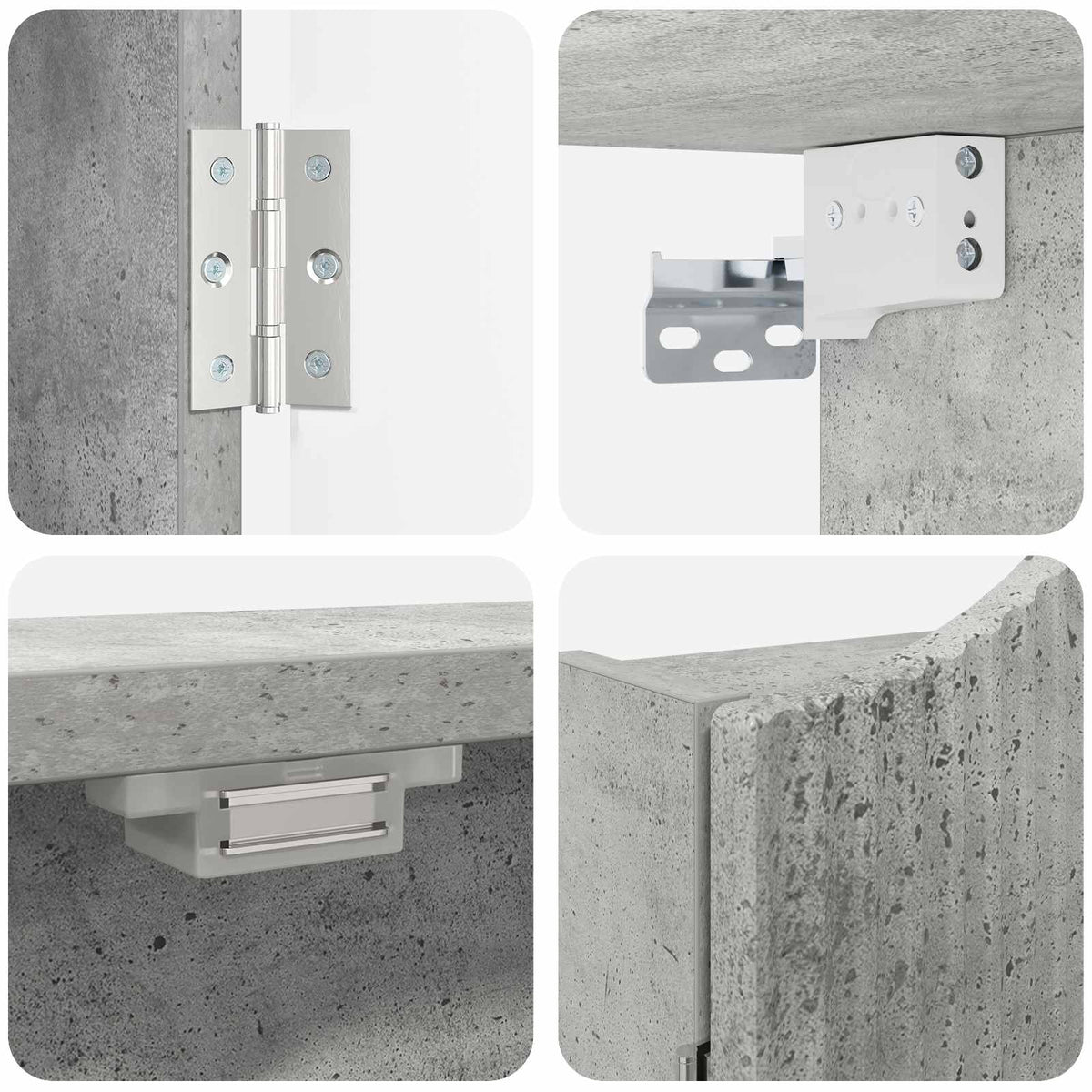 vidaXL Dartboard Cabinet Concrete Grey 56 x 12 x 63 cm Engineered Wood