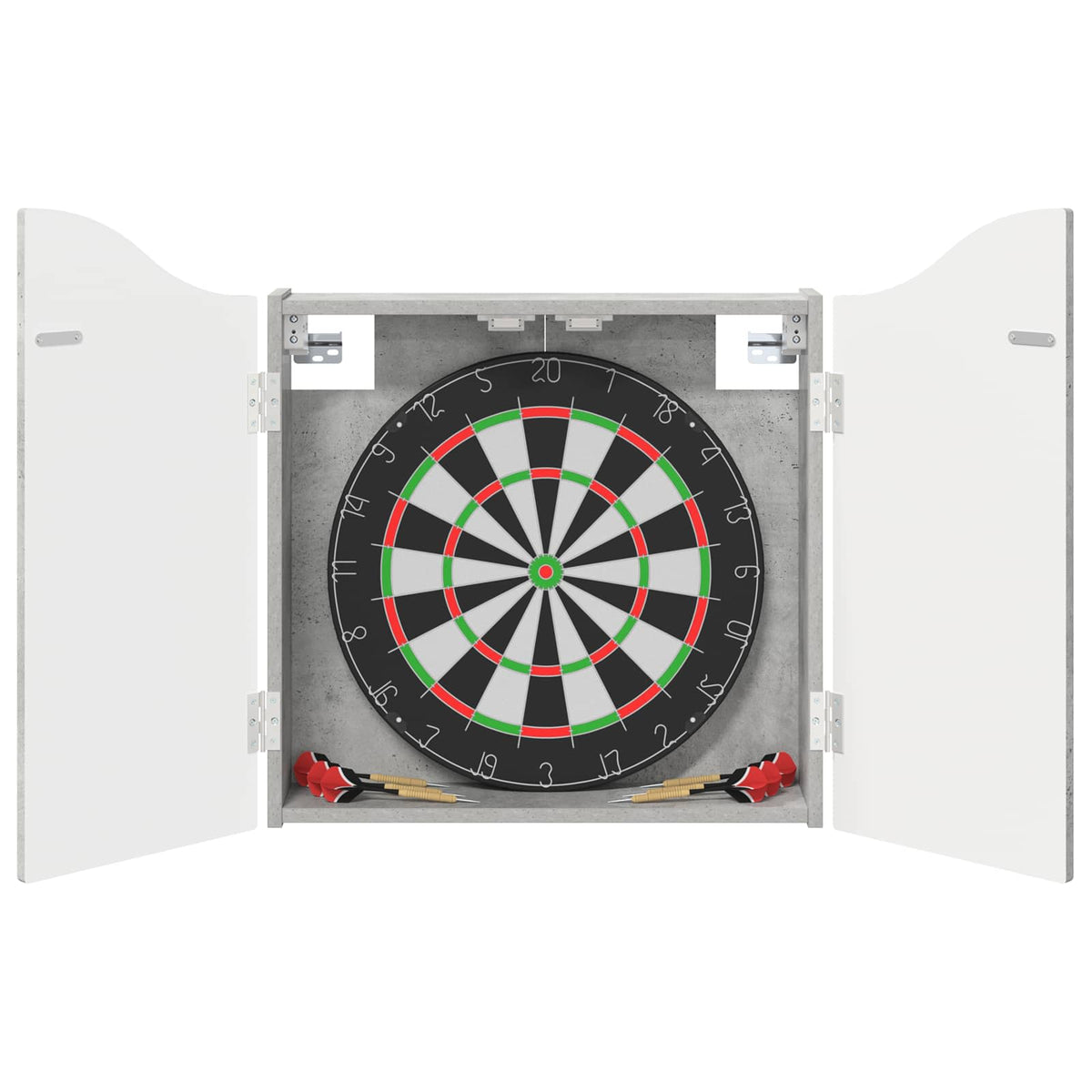 vidaXL Dartboard Cabinet Concrete Grey 56 x 12 x 63 cm Engineered Wood