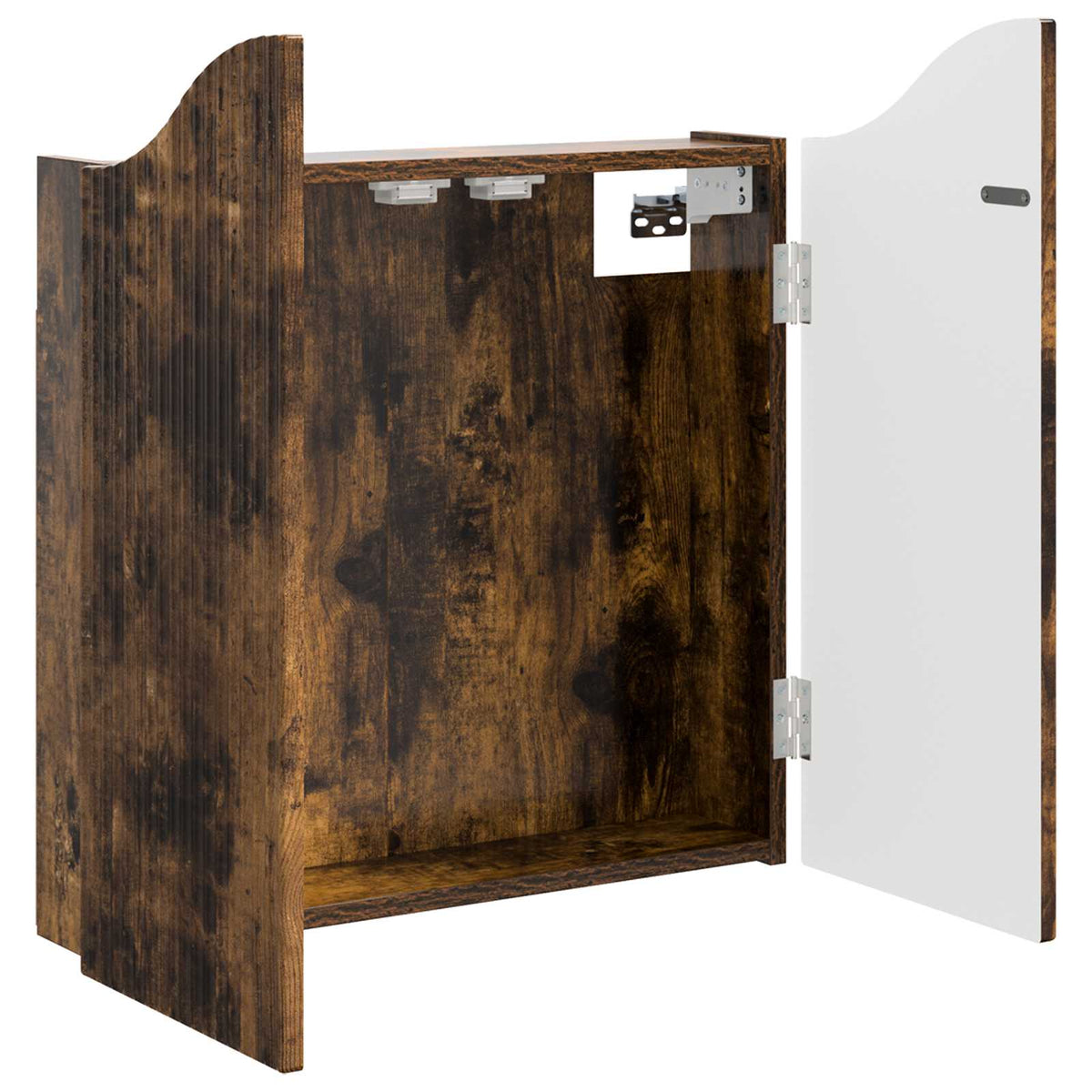vidaXL Dartboard Cabinet Smoked Oak 56 x 12 x 63 cm Engineered Wood - Brown