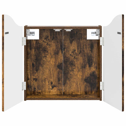vidaXL Dartboard Cabinet Smoked Oak 56 x 12 x 63 cm Engineered Wood - Brown