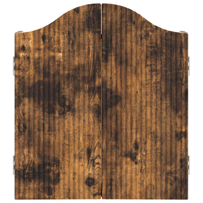 vidaXL Dartboard Cabinet Smoked Oak 56 x 12 x 63 cm Engineered Wood - Brown