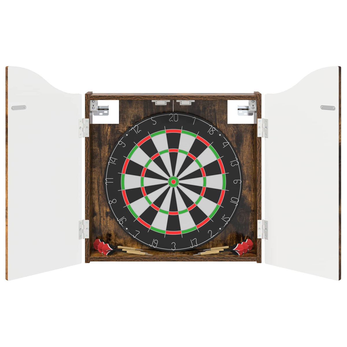 vidaXL Dartboard Cabinet Smoked Oak 56 x 12 x 63 cm Engineered Wood - Brown