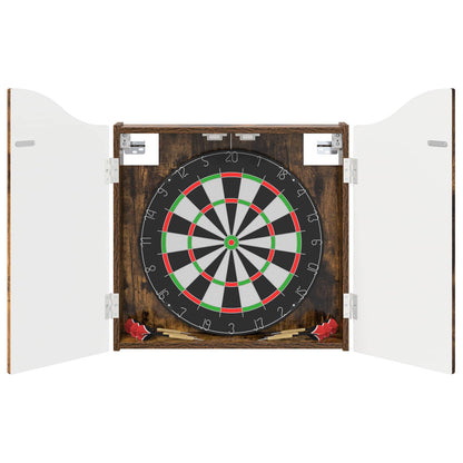vidaXL Dartboard Cabinet Smoked Oak 56 x 12 x 63 cm Engineered Wood - Brown