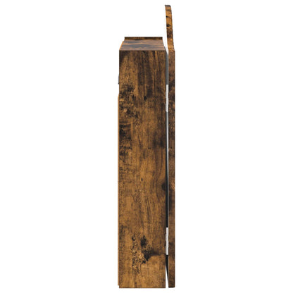 vidaXL Dartboard Cabinet Smoked Oak 56 x 12 x 63 cm Engineered Wood - Brown