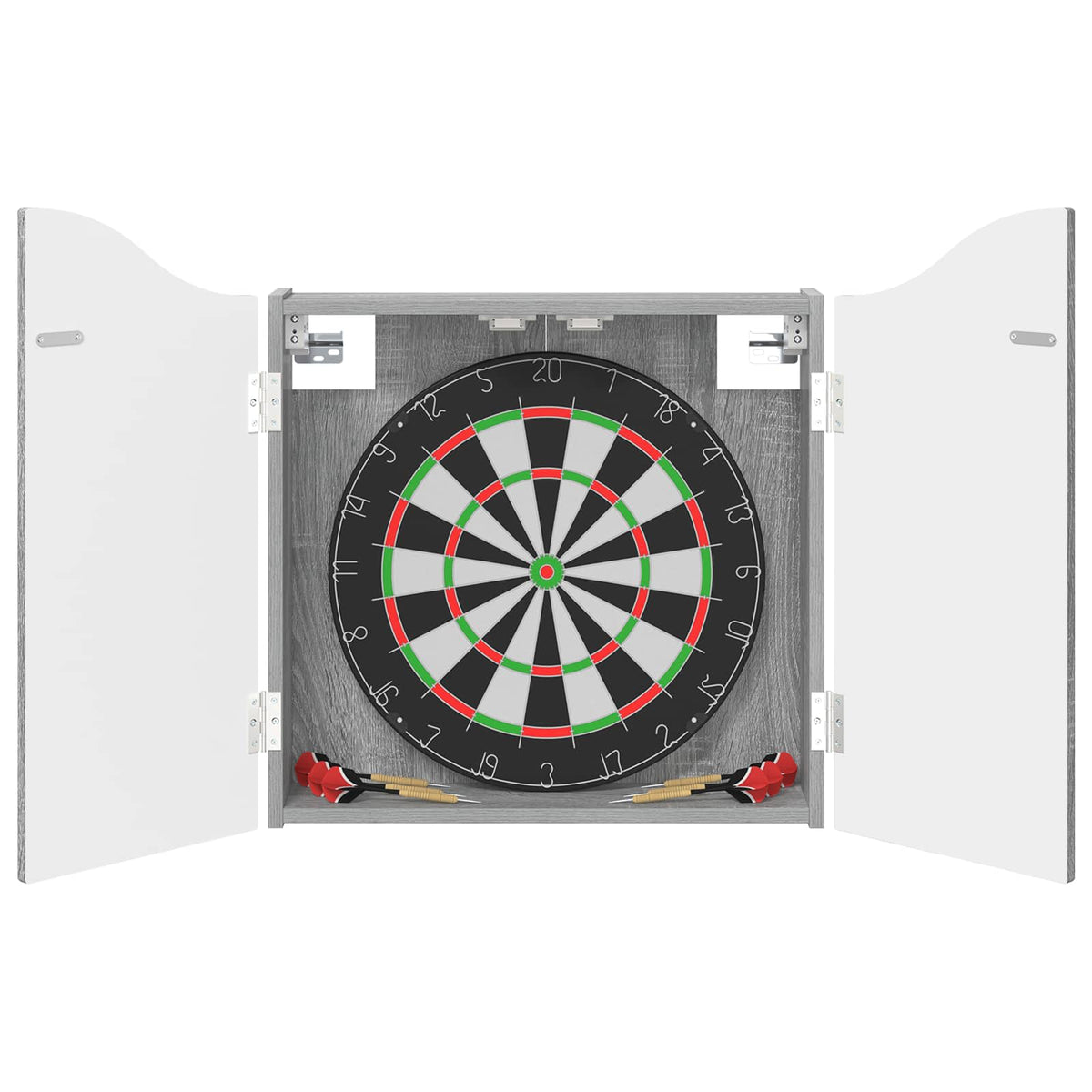 vidaXL Dartboard Cabinet Grey Sonoma 56 x 12 x 63 cm Engineered Wood