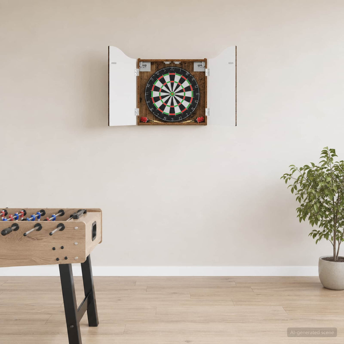 vidaXL Dartboard Cabinet Old Wood 56 x 12 x 63 cm Engineered Wood - Brown