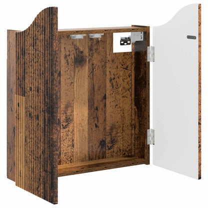 vidaXL Dartboard Cabinet Old Wood 56 x 12 x 63 cm Engineered Wood - Brown
