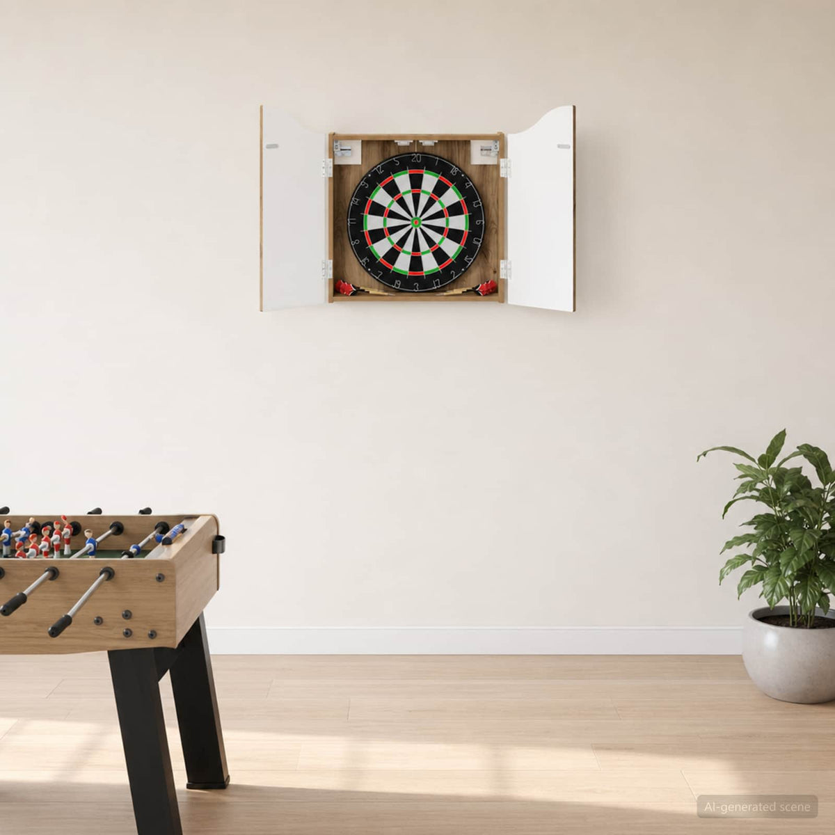 vidaXL Dartboard Cabinet Artisan Oak 56 x 12 x 63 cm Engineered Wood - Brown