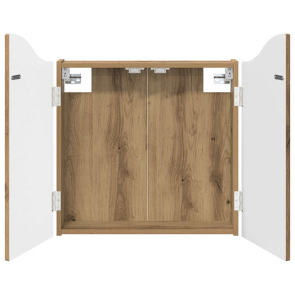 vidaXL Dartboard Cabinet Artisan Oak 56 x 12 x 63 cm Engineered Wood - Brown