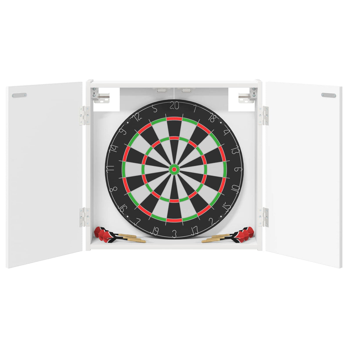 vidaXL Dartboard Cabinet White 56 x 12 x 53.5 cm Engineered Wood