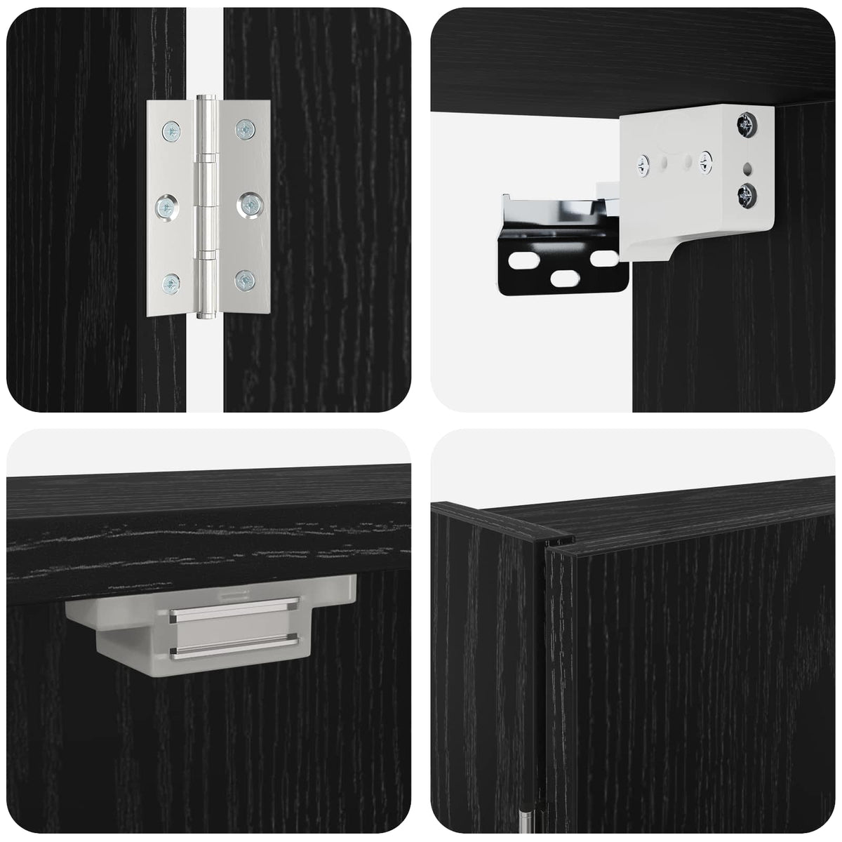 vidaXL Dartboard Cabinet Black Oak 56 x 12 x 53.5 cm Engineered Wood