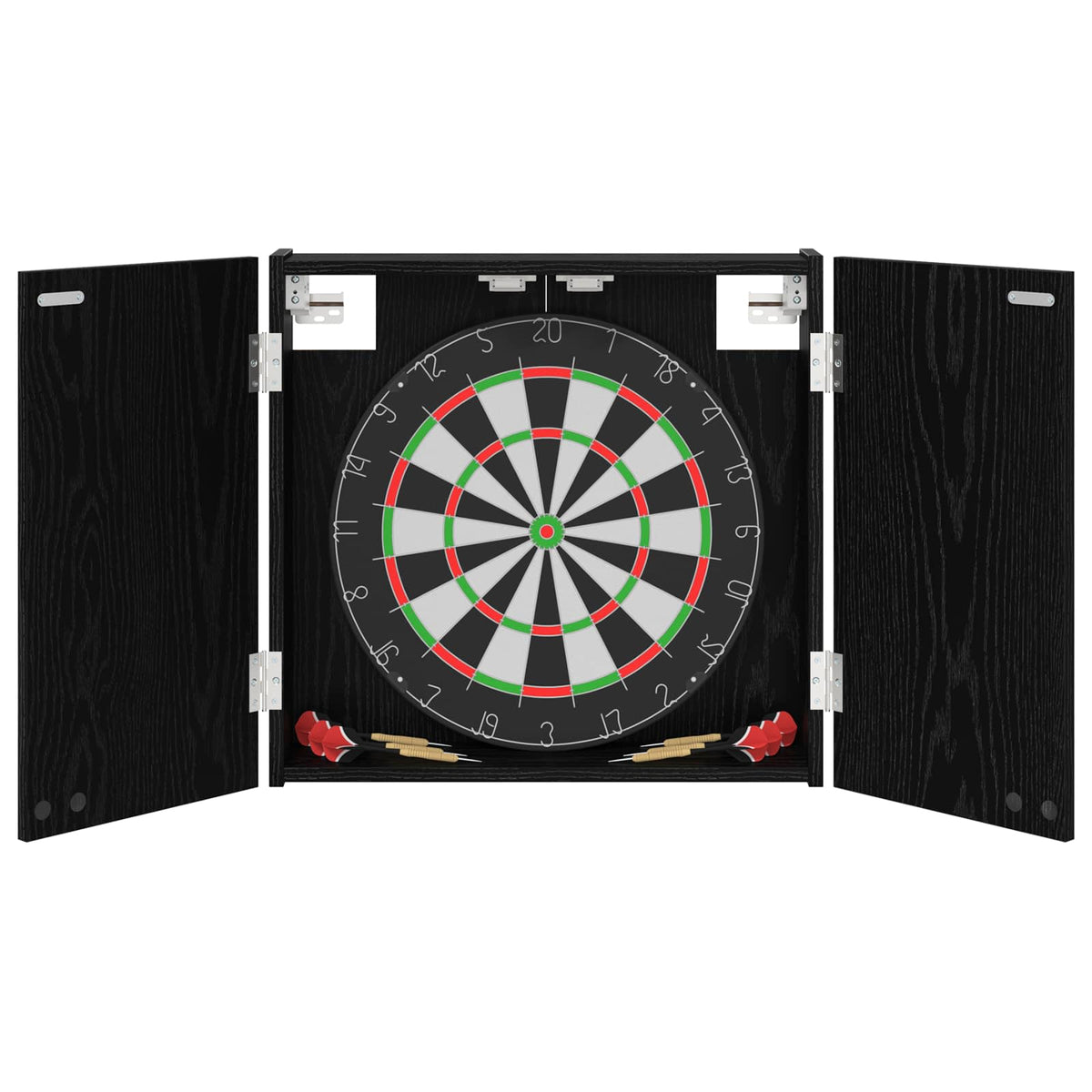 vidaXL Dartboard Cabinet Black Oak 56 x 12 x 53.5 cm Engineered Wood
