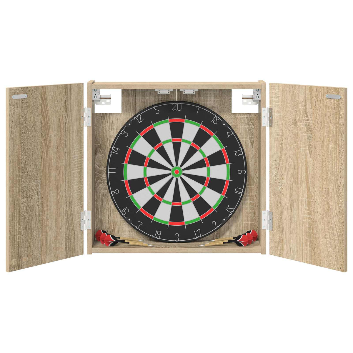 vidaXL Dartboard Cabinet Sonoma Oak 56 x 12 x 53.5 cm Engineered Wood - Brown