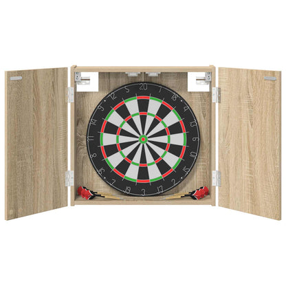 vidaXL Dartboard Cabinet Sonoma Oak 56 x 12 x 53.5 cm Engineered Wood - Brown