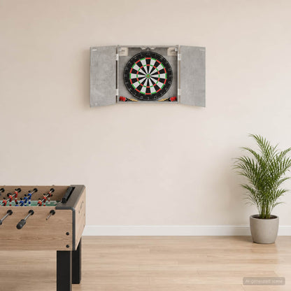 vidaXL Dartboard Cabinet Concrete Grey 56 x 12 x 53.5 cm