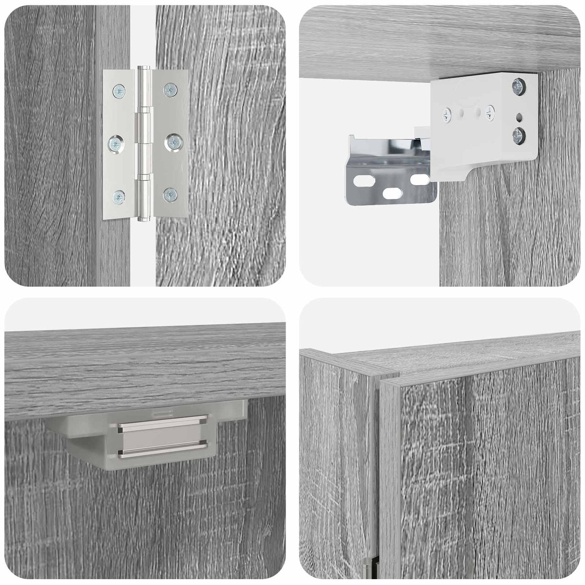 vidaXL Dartboard Cabinet Grey Sonoma 56 x 12 x 53.5 cm Engineered Wood