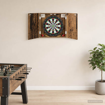 vidaXL Dartboard Cabinet Old Wood 56 x 12 x 53.5 cm Engineered Wood - Brown