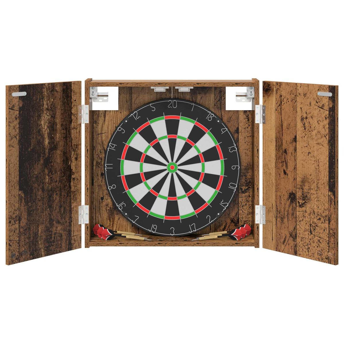 vidaXL Dartboard Cabinet Old Wood 56 x 12 x 53.5 cm Engineered Wood - Brown