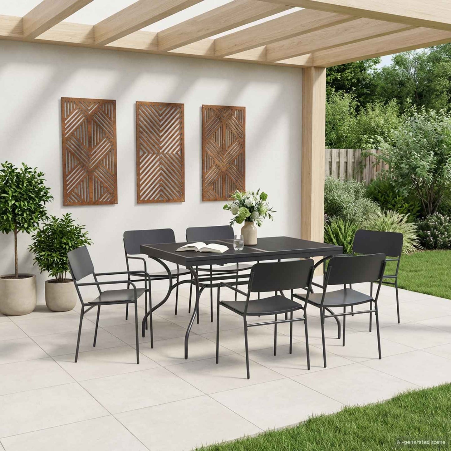 vidaXL Extendable Mesh Dining Table Anthracite 212 x 90 x 76 cm Steel
