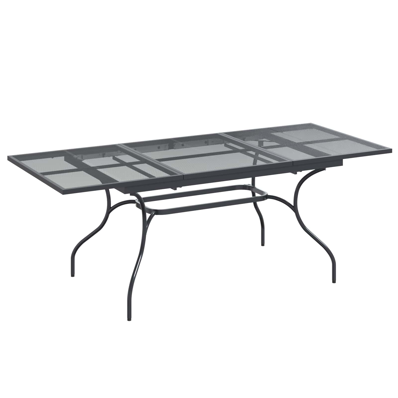 vidaXL Extendable Mesh Dining Table Anthracite 212 x 90 x 76 cm Steel