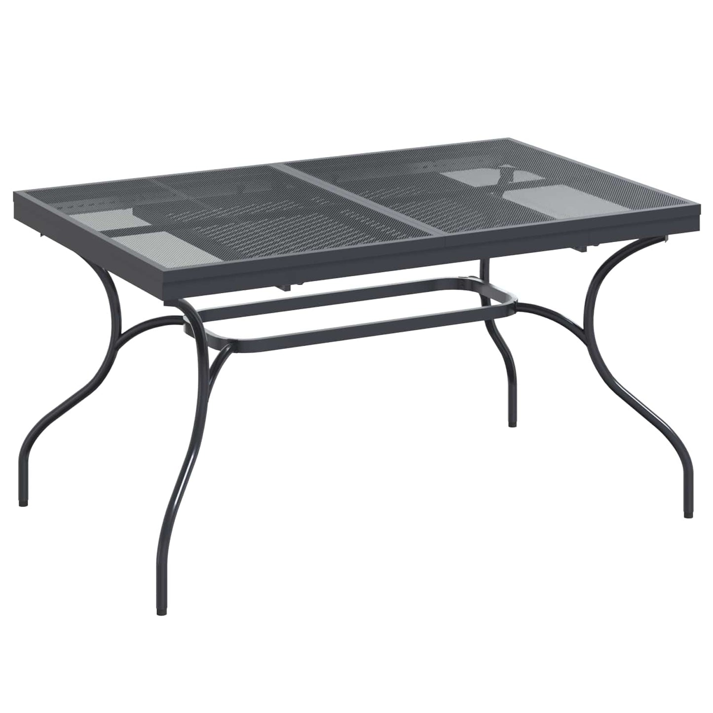 vidaXL Extendable Mesh Dining Table Anthracite 212 x 90 x 76 cm Steel