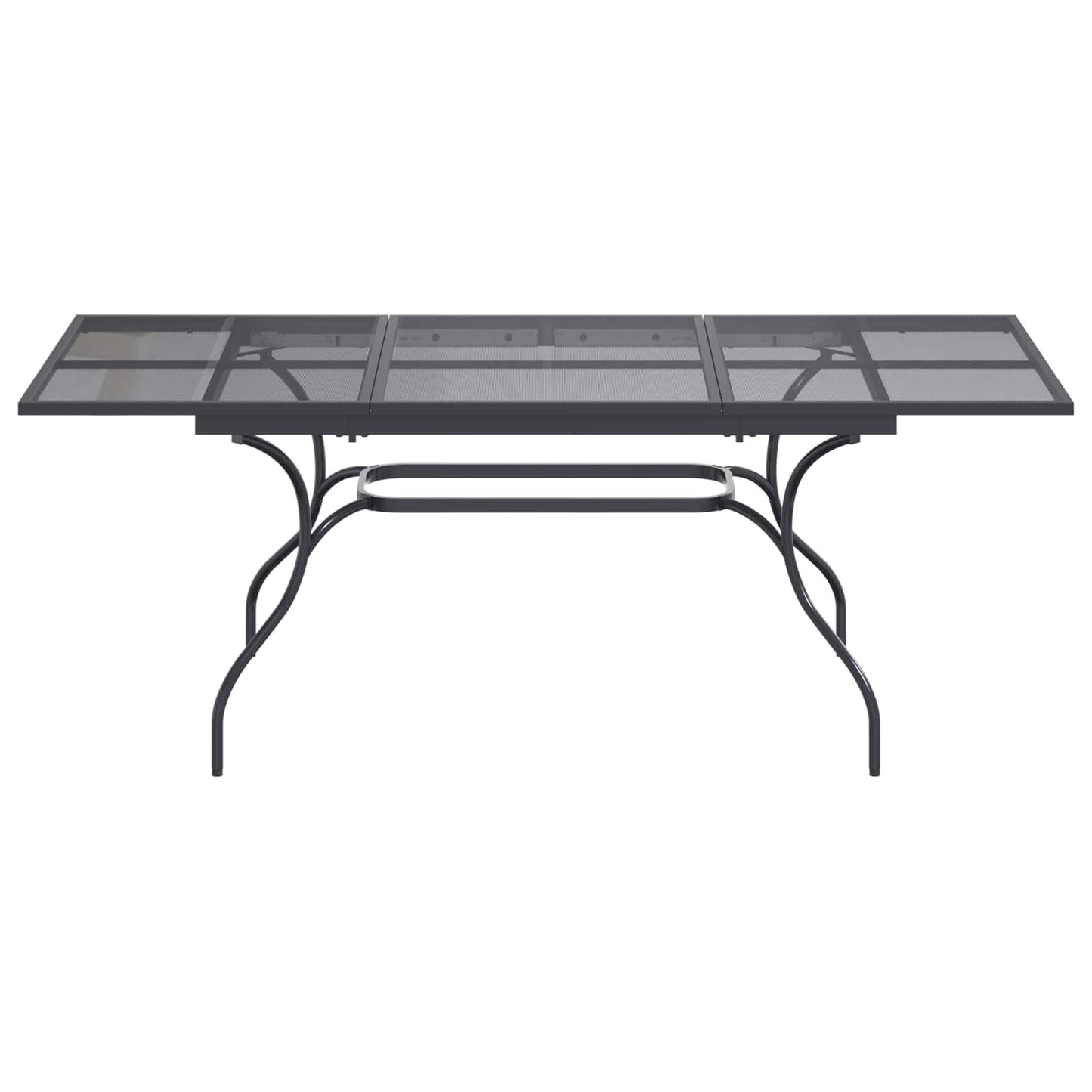 vidaXL Extendable Mesh Dining Table Anthracite 212 x 90 x 76 cm Steel