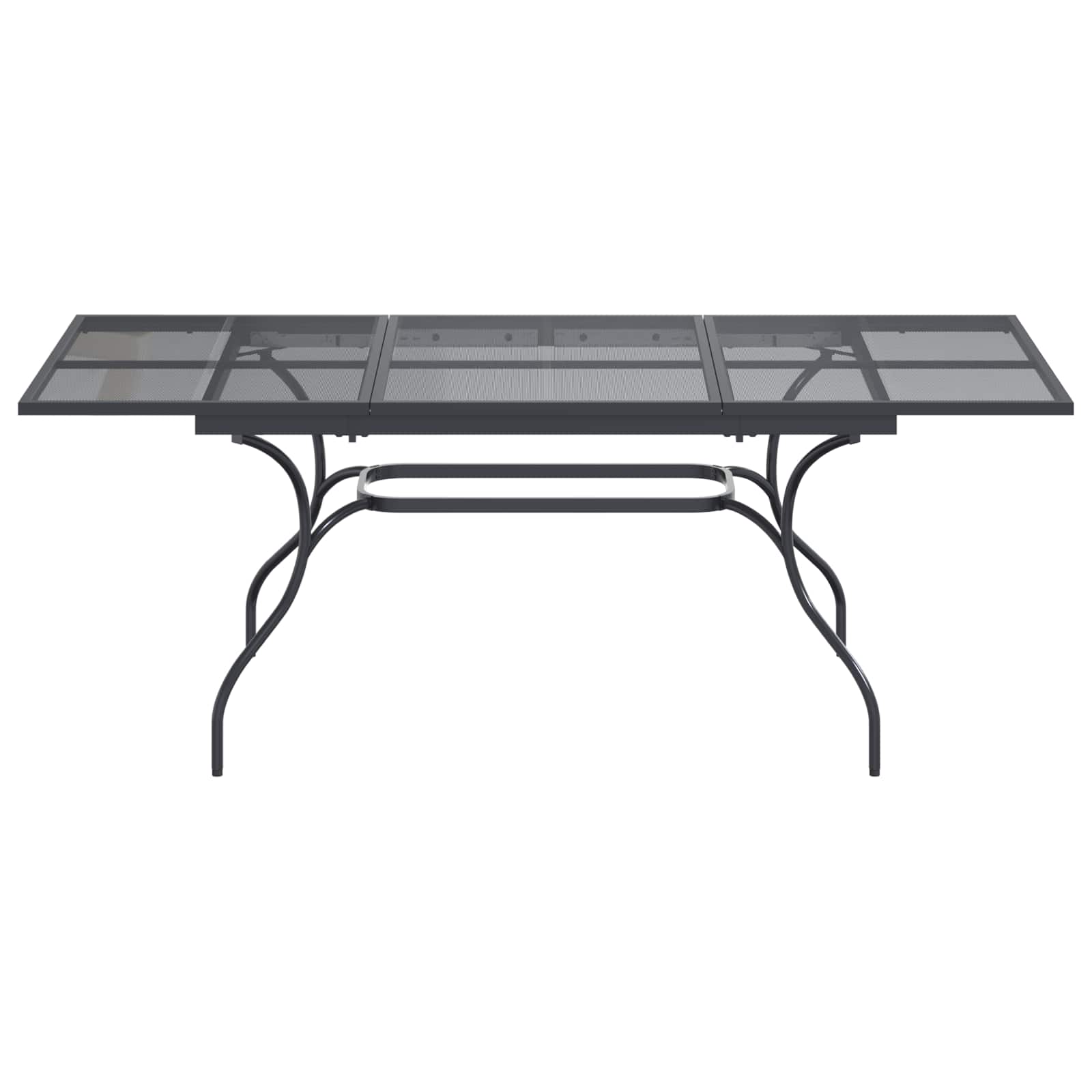 vidaXL Extendable Mesh Dining Table Anthracite 212 x 90 x 76 cm Steel