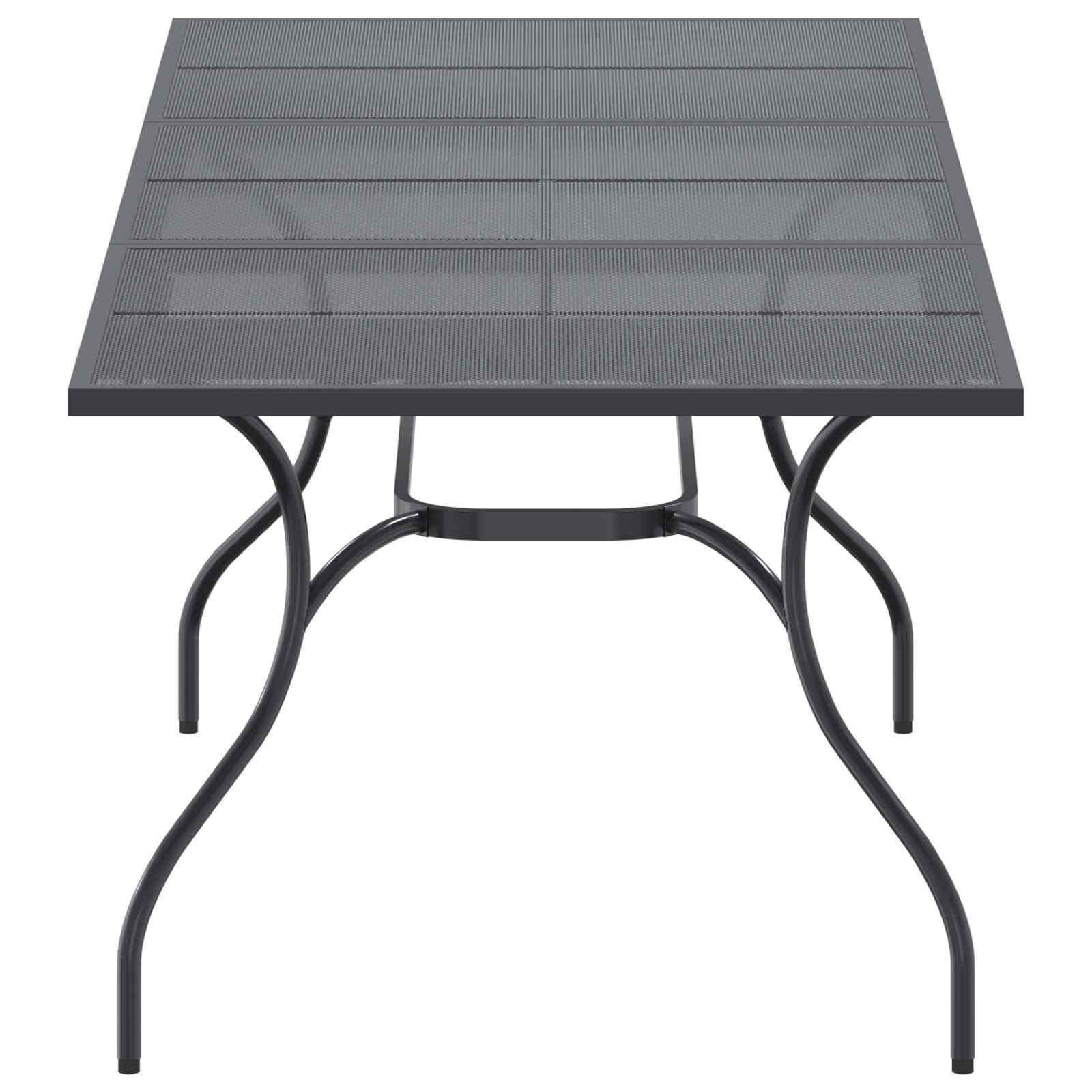 vidaXL Extendable Mesh Dining Table Anthracite 212 x 90 x 76 cm Steel