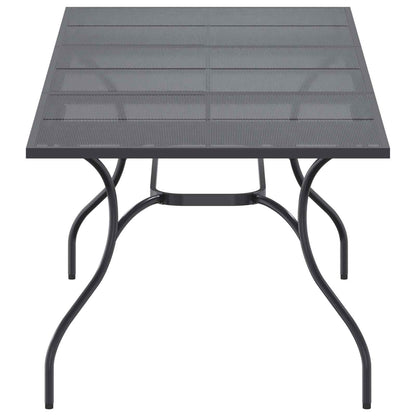 vidaXL Extendable Mesh Dining Table Anthracite 212 x 90 x 76 cm Steel