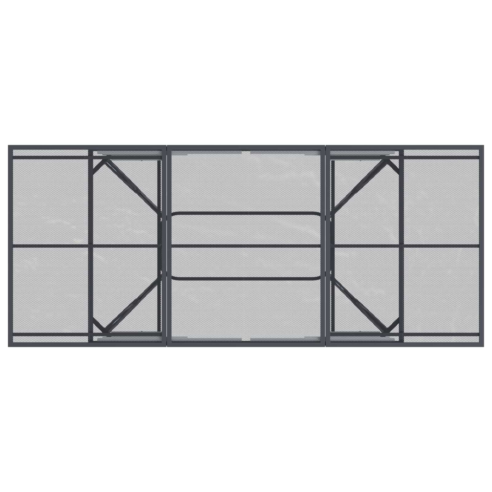vidaXL Extendable Mesh Dining Table Anthracite 212 x 90 x 76 cm Steel
