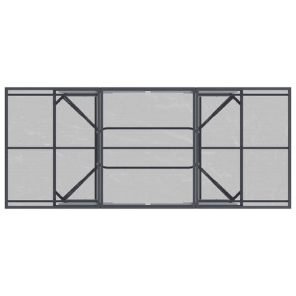 vidaXL Extendable Mesh Dining Table Anthracite 212 x 90 x 76 cm Steel