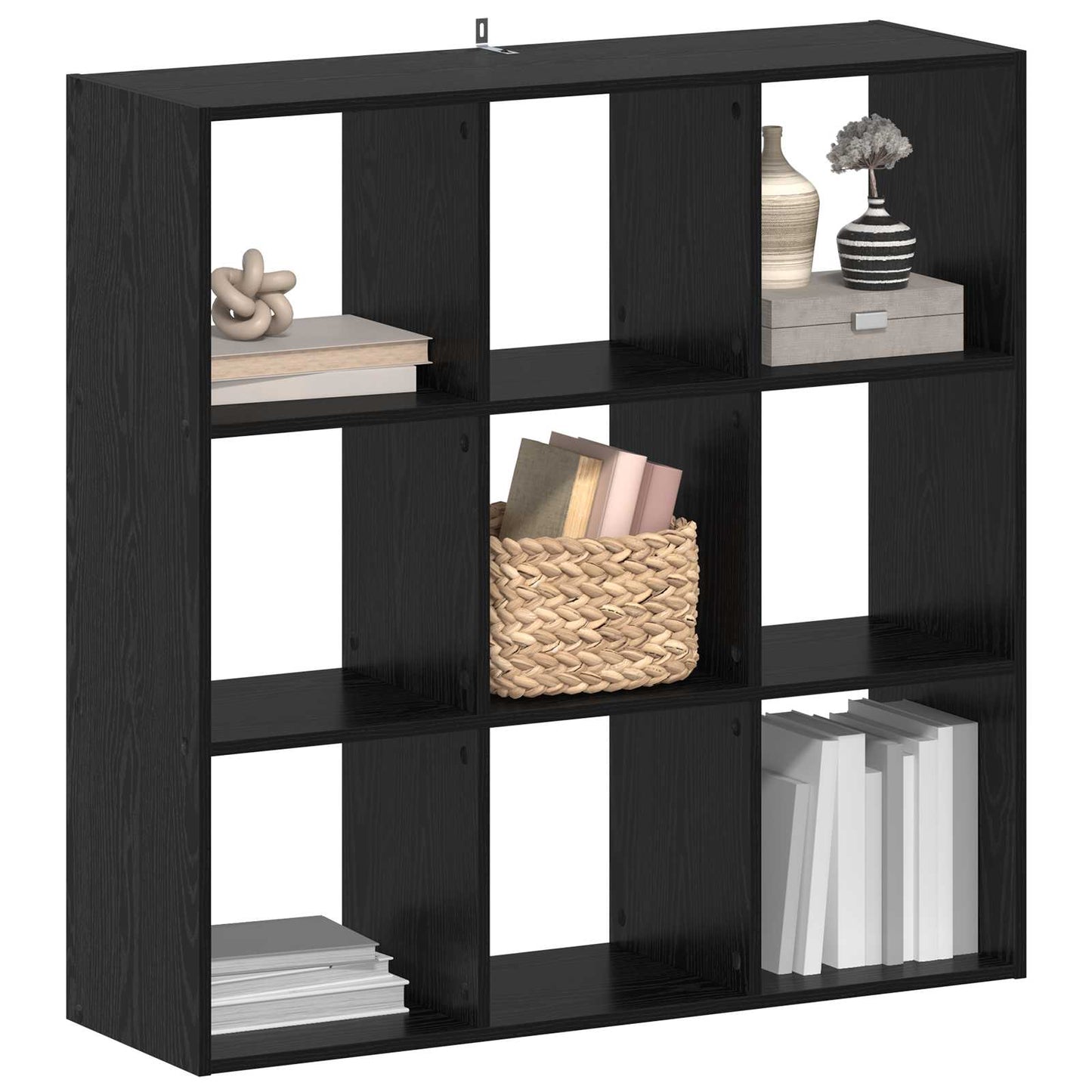 vidaXL Bookcase Black Oak 102 x 32 x 102 cm