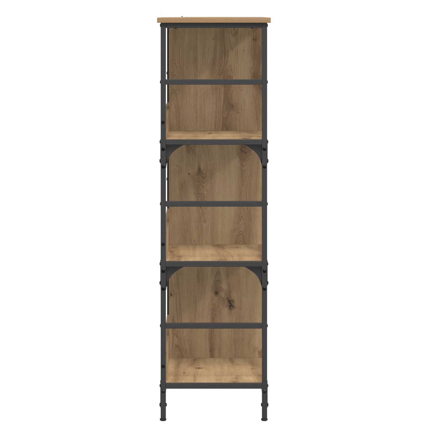 vidaXL Bookshelf 4-Tier 78.5 x 33 x 117.5 cm metal PB Artisan oak - Brown