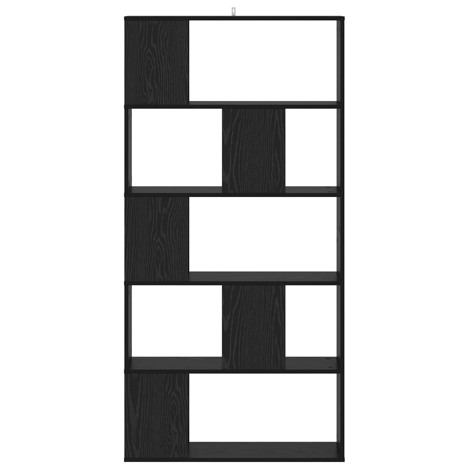 vidaXL Bookcase Black oak 80.5 x 23.5 x 162.5 cm PB