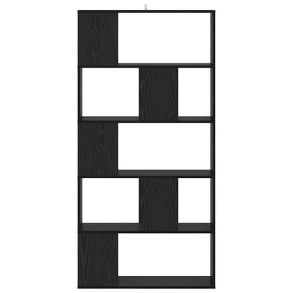 vidaXL Bookcase Black oak 80.5 x 23.5 x 162.5 cm PB