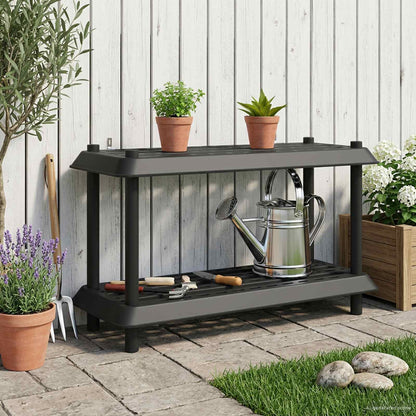 vidaXL Shelving Unit 2-Tier 100 x 40 x 55.5 cm PP Anthracite