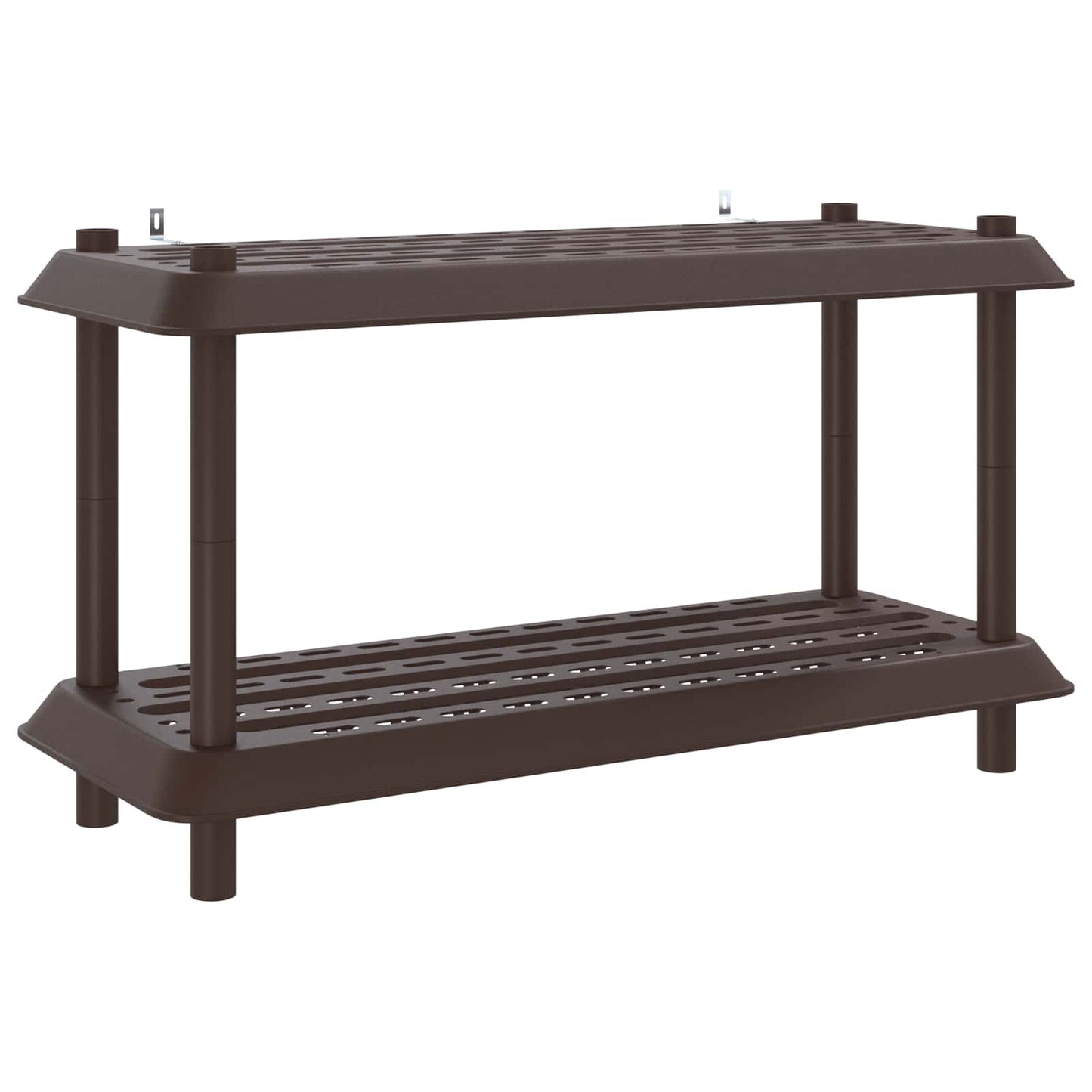 vidaXL Shelving Unit 2-Tier 100 x 40 x 55.5 cm PP Brown