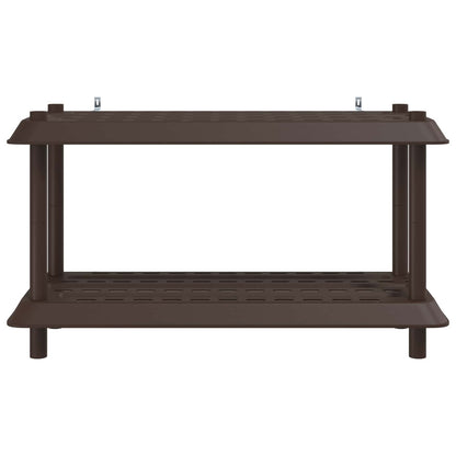 vidaXL Shelving Unit 2-Tier 100 x 40 x 55.5 cm PP Brown