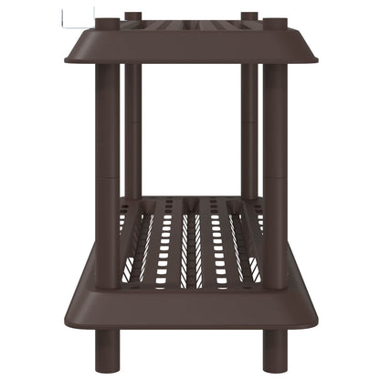 vidaXL Shelving Unit 2-Tier 100 x 40 x 55.5 cm PP Brown