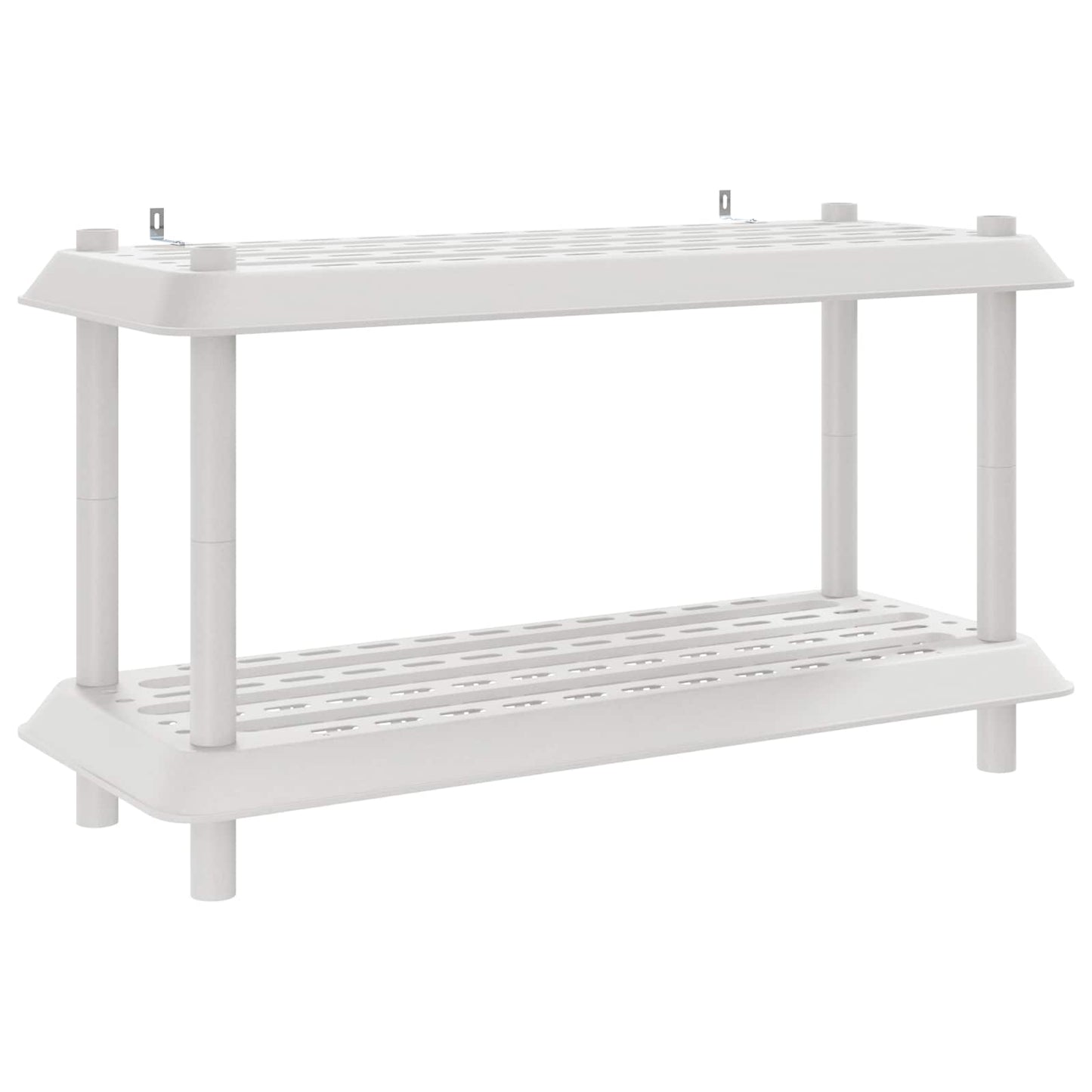 vidaXL Shelving Unit 2-Tier 100 x 40 x 55.5 cm PP White